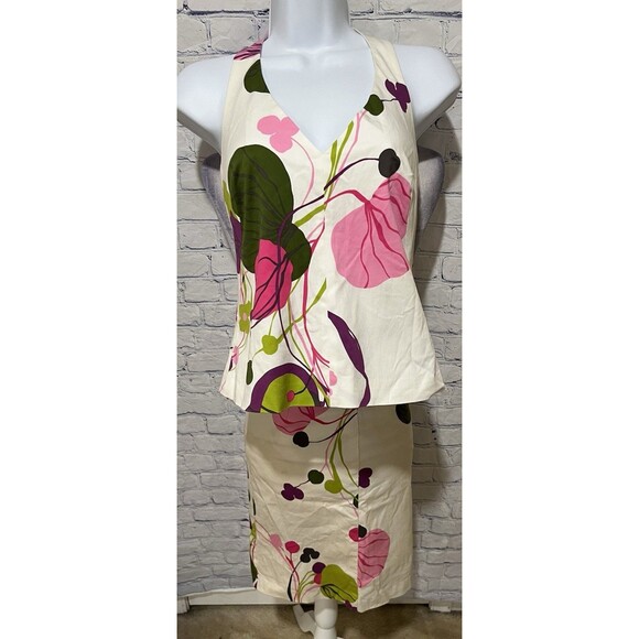 Trina Turk Skirt and a matching halter top with Floral Print Size 4 - Picture 1 of 16